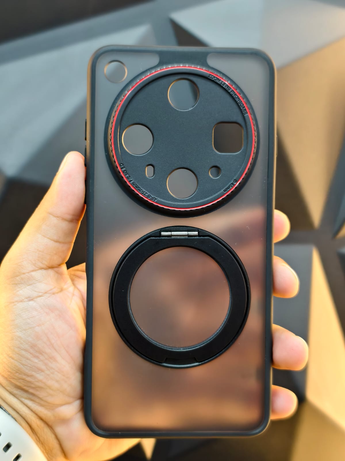 Semi Transparent Magnetic Cover With Mobile Stand For OPPO Find X8 Ultra